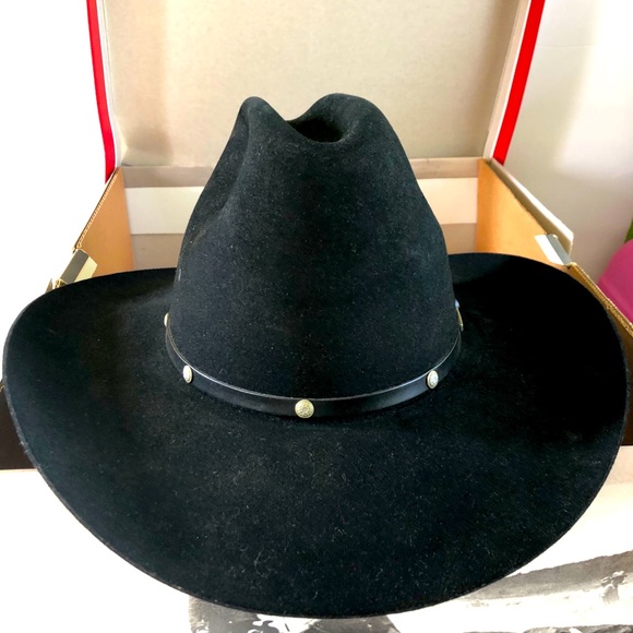 Stetson Other - Stetson vintage 4X beaver felt black cowboy hat